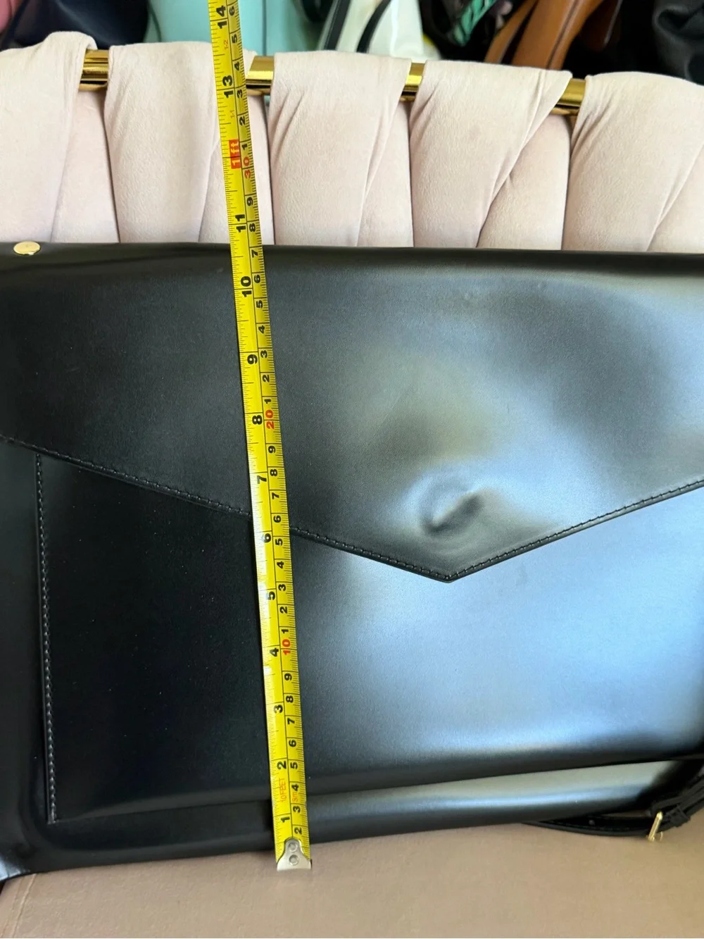 Glass Ladder & Co. The Hepburn Black Vegan Leather Laptop Bag / Document Holder